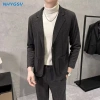 Áo blazer nam NHYGSV - Đệm vai 3 lớp, vải dày cao cấp, màu nâu-đen-xám, size M-3XL, giá 978.999đ 6