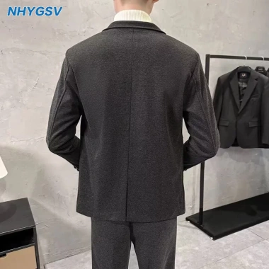 Áo blazer nam NHYGSV - Đệm vai 3 lớp, vải dày cao cấp, màu nâu-đen-xám, size M-3XL, giá 978.999đ 7