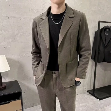 Áo blazer nam NHYGSV - Đệm vai 3 lớp, vải dày cao cấp, màu nâu-đen-xám, size M-3XL, giá 978.999đ 10