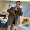 Áo blazer nâu cao cấp phom rộng 2 lớp, đệm vai thoải mái - Giá chỉ 235.000 VND (giá gốc 300.800 VND) 4