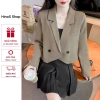 Áo Blazer ngắn 3 màu 2 cúc, 2 lớp phong cách Hàn Quốc - FREESHIP, chỉ 289k