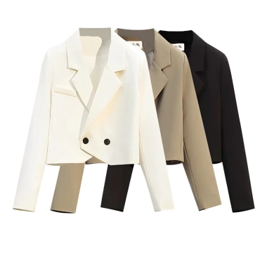 Áo Blazer ngắn 3 màu 2 cúc, 2 lớp phong cách Hàn Quốc - FREESHIP, chỉ 289k