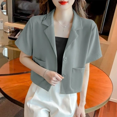 Áo Blazer Ngắn Đen Nữ Cao Cấp, Thiết Kế Sang Trọng, Phù Mùa Xuân Thu, 232.645 VND 11
