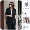 Áo blazer ngắn tay NhunFashion N144 Vest nữ tay lỡ cổ nhọn không nút 2 lớp đệm vai form đứng giảm còn 295k