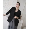 Áo blazer nữ 2 lớp đen - Vest dài tay thanh lịch Hàn Quốc | SHOPLORA MS063 139k 8