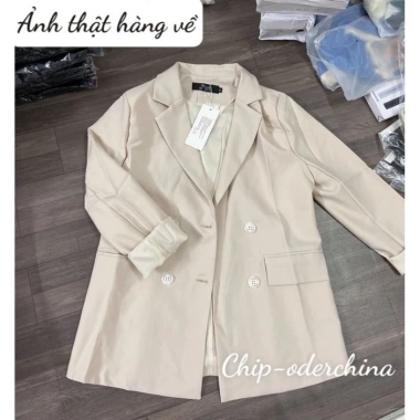 Áo blazer nữ cao cấp màu be sữa phong cách Hàn Quốc, đệm vai Quảng Châu - 183.200₫ 5 Áo blazer nữ cao cấp màu be sữa phong cách Hàn Quốc, đệm vai Quảng Châu - 183.200₫ 5