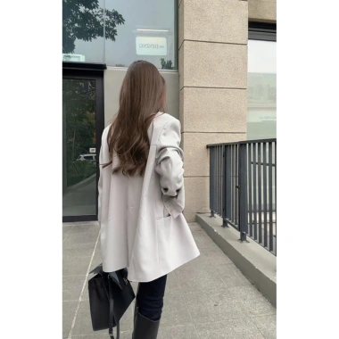 Áo Blazer Nữ Cổ Ve Dáng Rộng Màu Xám Có Lót Trong - Giảm Giá Đến 850k