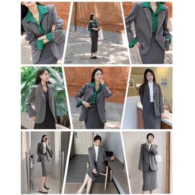 Áo blazer nữ công sở dày dặn ít nhăn 2 lớp độn vai đa màu basic - 349k ưu đãi