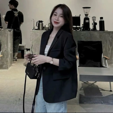 Áo Blazer Nữ Dài 62cm Form Suông Túi Thật Đệm Vai - Giá 330.000, giảm tới 17%