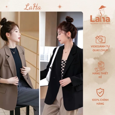 Áo blazer nữ dài tay LAHA.fashion 2 lớp đệm vai, thiết kế trẻ trung năng động - Giá chỉ 299.000₫ 4 Áo blazer nữ dài tay LAHA.fashion 2 lớp đệm vai, thiết kế trẻ trung năng động - Giá chỉ 299.000₫ 4