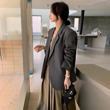 Áo blazer nữ dài tay NHUN vạt kép dài đệm vai thanh lịch công sở N181 – 395.000₫ 6