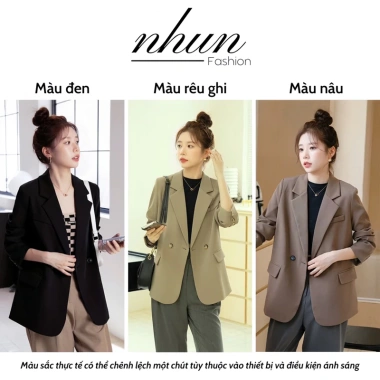 Áo blazer nữ dài tay NhunFashion N132 – Vest 2 lớp đệm vai, trẻ trung năng động 6 Áo blazer nữ dài tay NhunFashion N132 – Vest 2 lớp đệm vai, trẻ trung năng động 6
