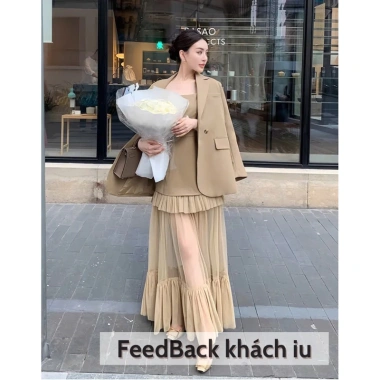 Áo blazer nữ dài tay NhunFashion N132 – Vest 2 lớp đệm vai, trẻ trung năng động
