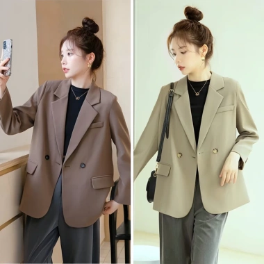 Áo blazer nữ dài tay NhunFashion N132 – Vest 2 lớp đệm vai, trẻ trung năng động