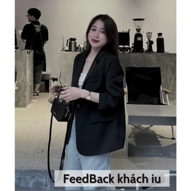 Áo blazer nữ dài tay NhunFashion N132 – Vest 2 lớp đệm vai, trẻ trung năng động