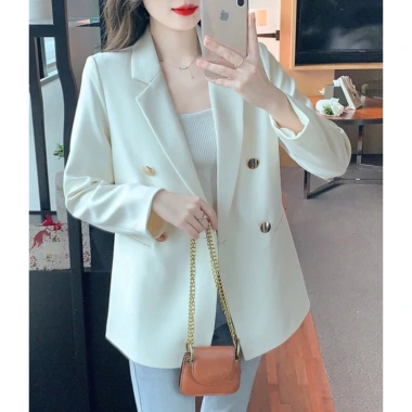 Áo blazer nữ dài tay NhunFashion N160 - vest 4 cúc đồng sang trọng, giảm còn 375.000₫
