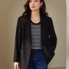 Áo blazer nữ dài tay set vest công sở trẻ trung, thiết kế kèm dây thắt Giá 285.000 VND