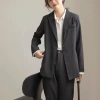 Áo blazer nữ dài tay set vest công sở trẻ trung, thiết kế kèm dây thắt Giá 285.000 VND 3