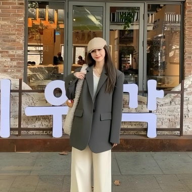Áo Blazer Nữ Dáng Dài Form Rộng Kiểu Hàn Quốc Mùa Đông Đi Làm Đi Chơi 410.620₫