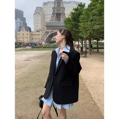 Áo Blazer Nữ Dáng Dài Form Rộng Thu Đông - Giá Ưu Đãi 419k, Đi Làm Đi Chơi 2