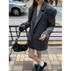 Áo Blazer Nữ Dáng Dài Form Rộng Thu Đông - Giá Ưu Đãi 419k, Đi Làm Đi Chơi 3