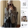 Áo blazer nữ dáng lỡ NHUN đệm vai cúc tay gold Nhật cao cấp trẻ trung 365.000 VND