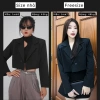 Áo Blazer Nữ Dáng Ngắn Crista Tigma 2 Lớp Lót Lụa Đệm Vai - Sang Trọng, Giá 299k 4