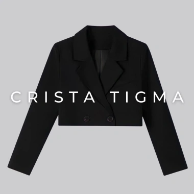Áo Blazer Nữ Dáng Ngắn Crista Tigma 2 Lớp Lót Lụa Đệm Vai - Sang Trọng, Giá 299k 10