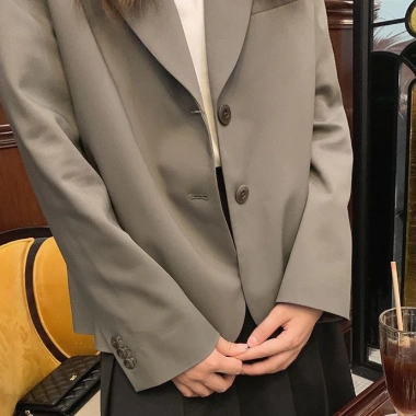 Áo blazer nữ dáng rộng cài cúc phong cách Hàn Quốc – đi học & đi làm, giảm còn 249k 9
