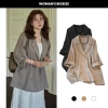 Áo blazer nữ dáng rộng Hàn Quốc AK23 - vest tay lửng xẻ tay, form suông bigsize, công sở sang trọng, giảm giá 335.999₫