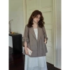 Áo blazer nữ dáng rộng Hàn Quốc AK23 - vest tay lửng xẻ tay, form suông bigsize, công sở sang trọng, giảm giá 335.999₫ 3