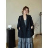 Áo blazer nữ dáng rộng Hàn Quốc AK23 - vest tay lửng xẻ tay, form suông bigsize, công sở sang trọng, giảm giá 335.999₫ 7