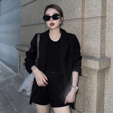 Áo Blazer Nữ Form Dài Cúc Basic Hàn Quốc - Vest Công Sở Cao Cấp Giá 289.000₫