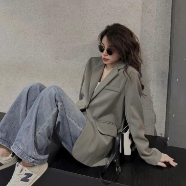 Áo Blazer Nữ Form Dài Cúc Basic Hàn Quốc - Vest Công Sở Cao Cấp Giá 289.000₫