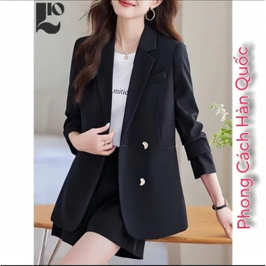 Áo blazer nữ Hàn Quốc 2 lớp cổ bẻ dài tay - Giá ưu đãi 499k Lio Studio