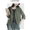 Áo blazer nữ LAHSTORE linen 1 lớp tay dài cổ ve ngọc 2 túi 2 cúc - 4 màu (Be, Đen, Rêu, Nâu) Giá chỉ 290.400 VND 9