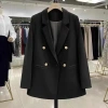 Áo blazer nữ phong cách Hàn Quốc, áo khoác véc trắng sữa đệm vai, giảm còn 229k 3