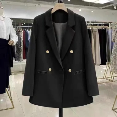 Áo blazer nữ phong cách Hàn Quốc, áo khoác véc trắng sữa đệm vai, giảm còn 229k