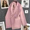 Áo blazer nữ phong cách Hàn Quốc, áo khoác véc trắng sữa đệm vai, giảm còn 229k 6