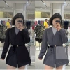 Áo blazer nữ suông sang chảnh kèm đai - Thời trang công sở Camilla, giảm giá 259k