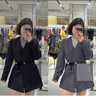 Áo blazer nữ suông sang chảnh kèm đai - Thời trang công sở Camilla, giảm giá 259k