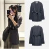 Áo blazer nữ suông sang chảnh kèm đai - Thời trang công sở Camilla, giảm giá 259k 2