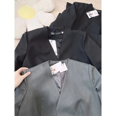 Áo blazer nữ suông sang chảnh kèm đai - Thời trang công sở Camilla, giảm giá 259k