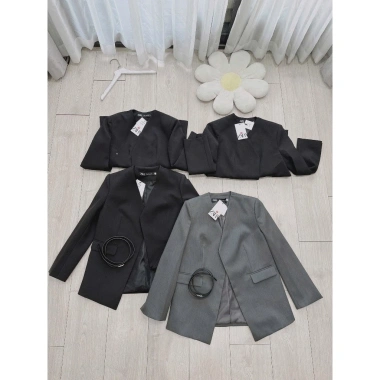 Áo blazer nữ suông sang chảnh kèm đai - Thời trang công sở Camilla, giảm giá 259k