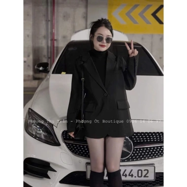 Áo blazer nữ tay dài trơn form rộng trẻ trung vest khoác ngoài giá ưu đãi 285k