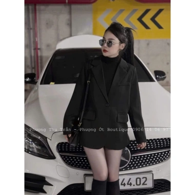 Áo blazer nữ tay dài trơn form rộng trẻ trung vest khoác ngoài giá ưu đãi 285k