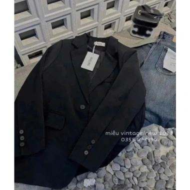 Áo blazer nữ tay dài trơn form rộng trẻ trung vest khoác ngoài giá ưu đãi 285k