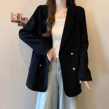 Áo blazer nữ vải nhung trễ vai, thiết kế sang trọng, giảm giá 23% chỉ 246.420₫