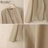 Áo Blazer Nữ ZANZEA Cổ Chữ V Tay Dài Có Túi Màu Trơn - Giá 307.692₫ (Giảm 20%) 9