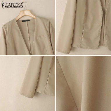Áo Blazer Nữ ZANZEA Cổ Chữ V Tay Dài Có Túi Màu Trơn - Giá 307.692₫ (Giảm 20%) 9